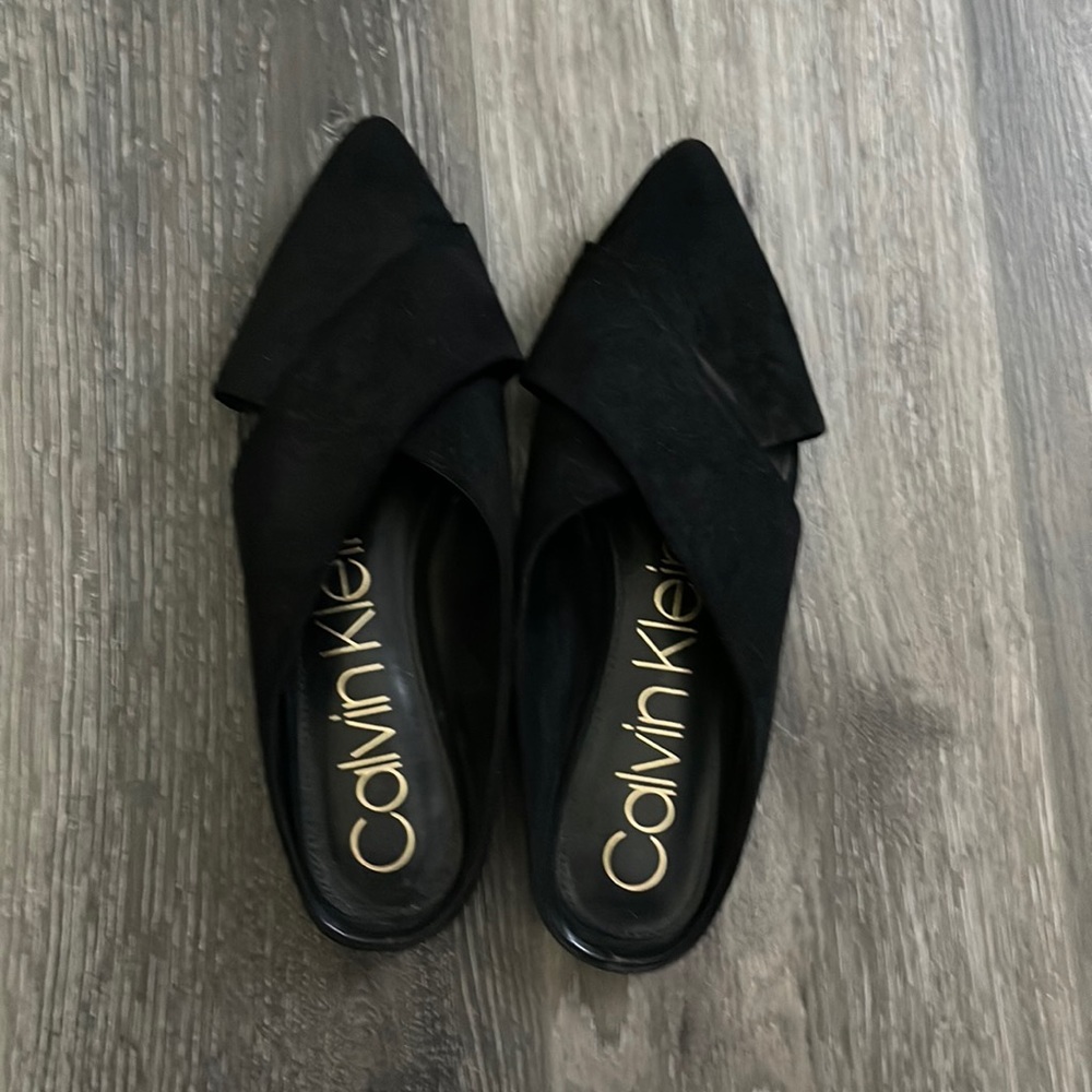 Calvin Klein black flats 8.5